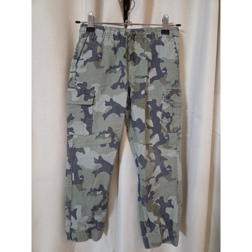 Arizona Jean Co Boys Camo Cargo Jogger Pants Green Camouflage Size 6 Reg